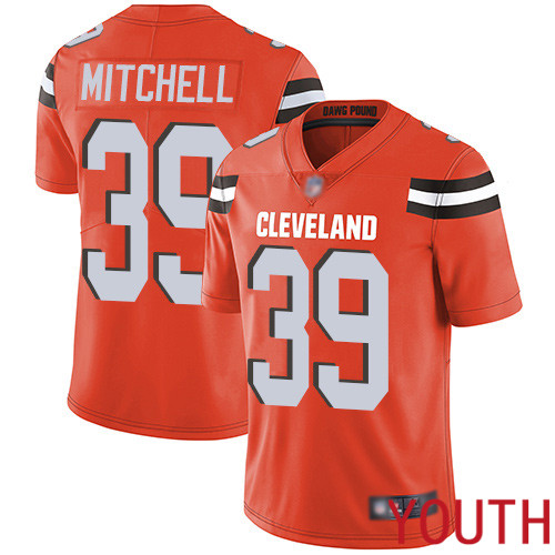 Cleveland Browns Terrance Mitchell Youth Orange Limited Jersey #39 NFL Football Alternate Vapor Untouchable->youth nfl jersey->Youth Jersey